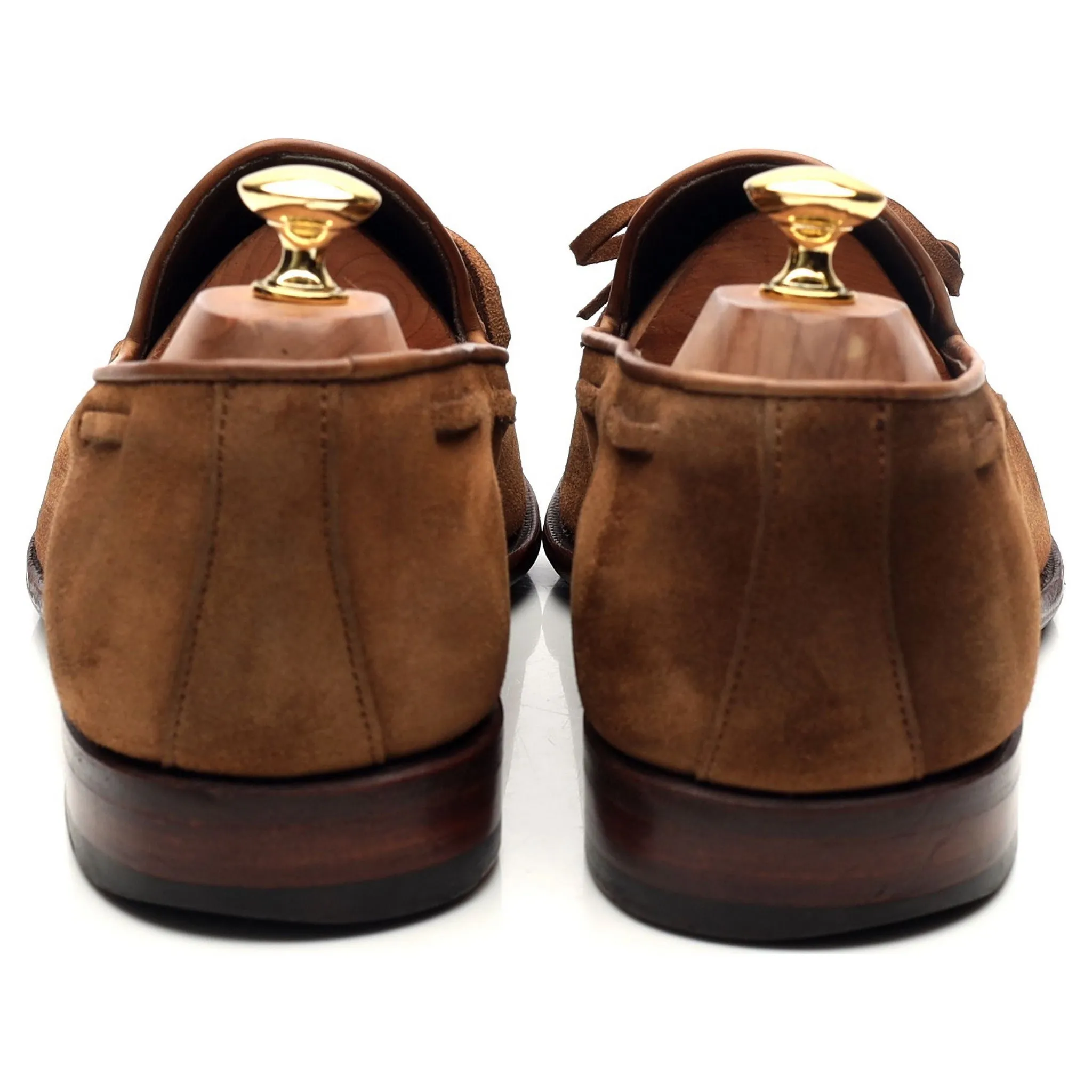 '80228' Tan Brown Suede String Loafer UK 10 EE