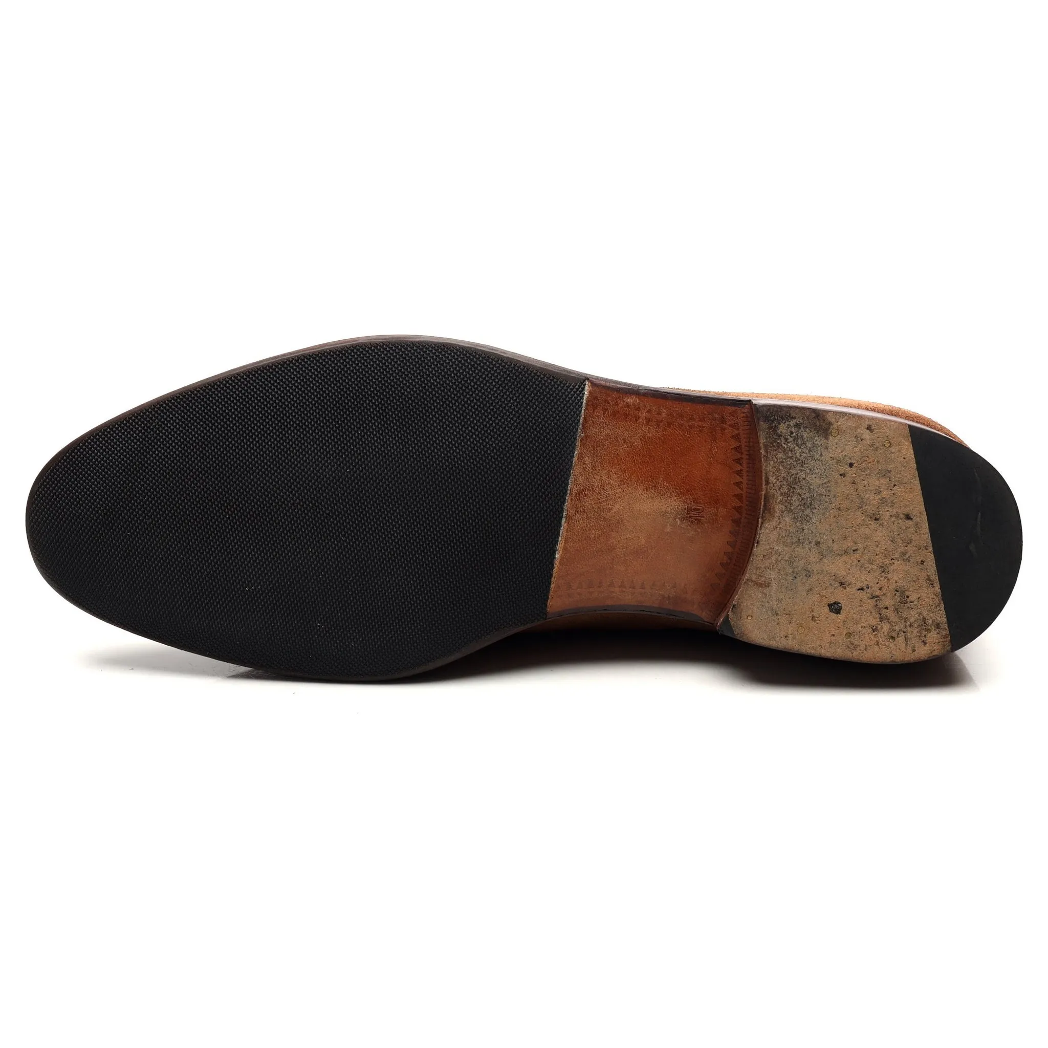 '80228' Tan Brown Suede String Loafer UK 10 EE