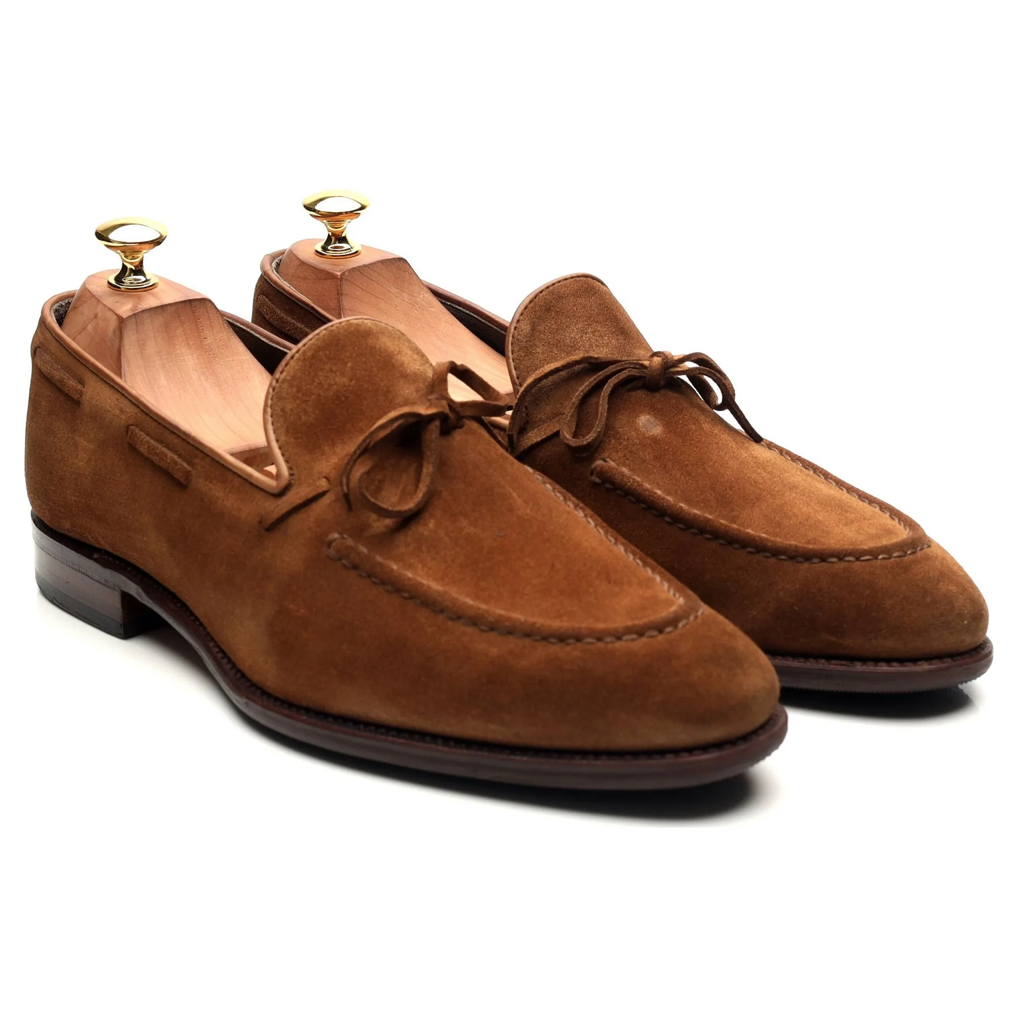 '80228' Tan Brown Suede String Loafer UK 10 EE