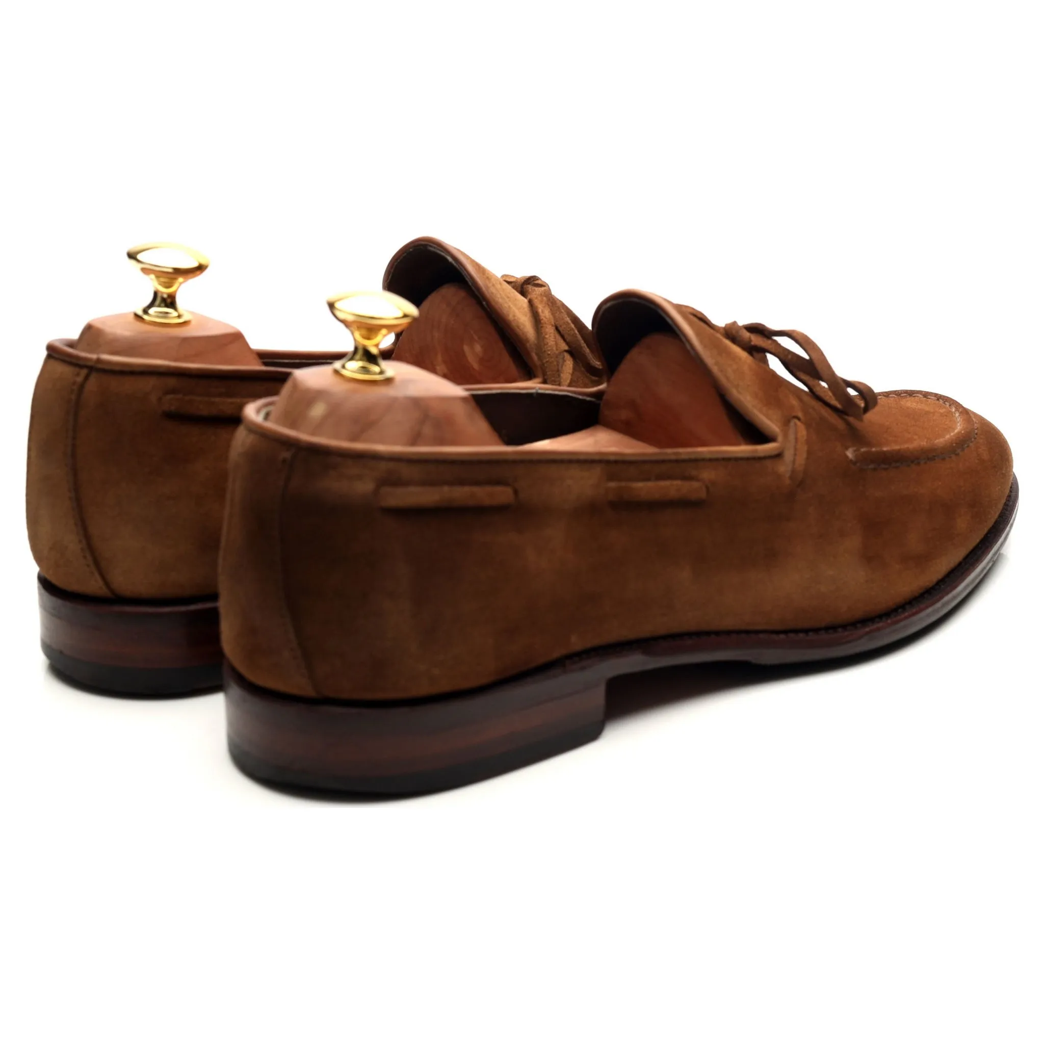 '80228' Tan Brown Suede String Loafer UK 10 EE