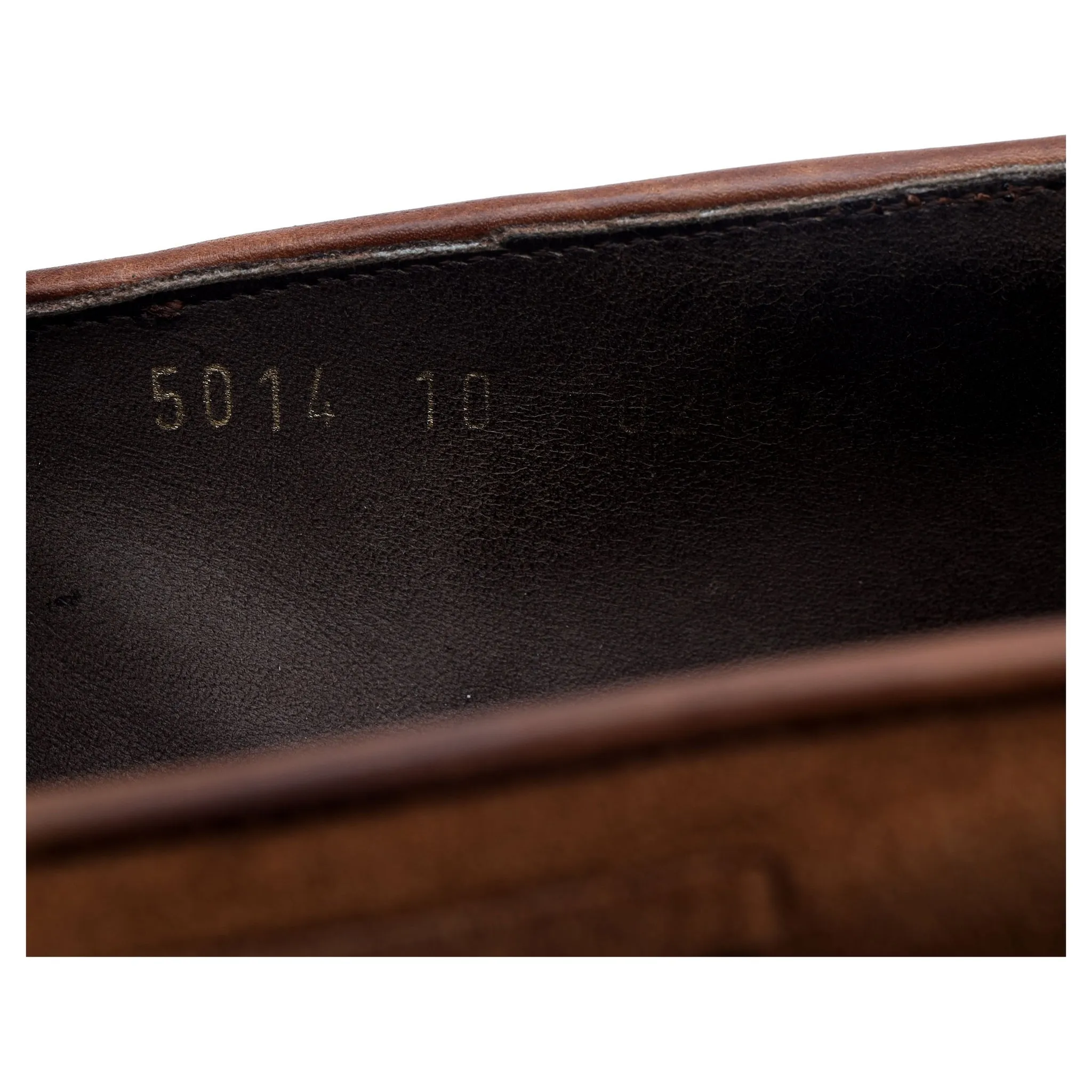 '80228' Tan Brown Suede String Loafer UK 10 EE