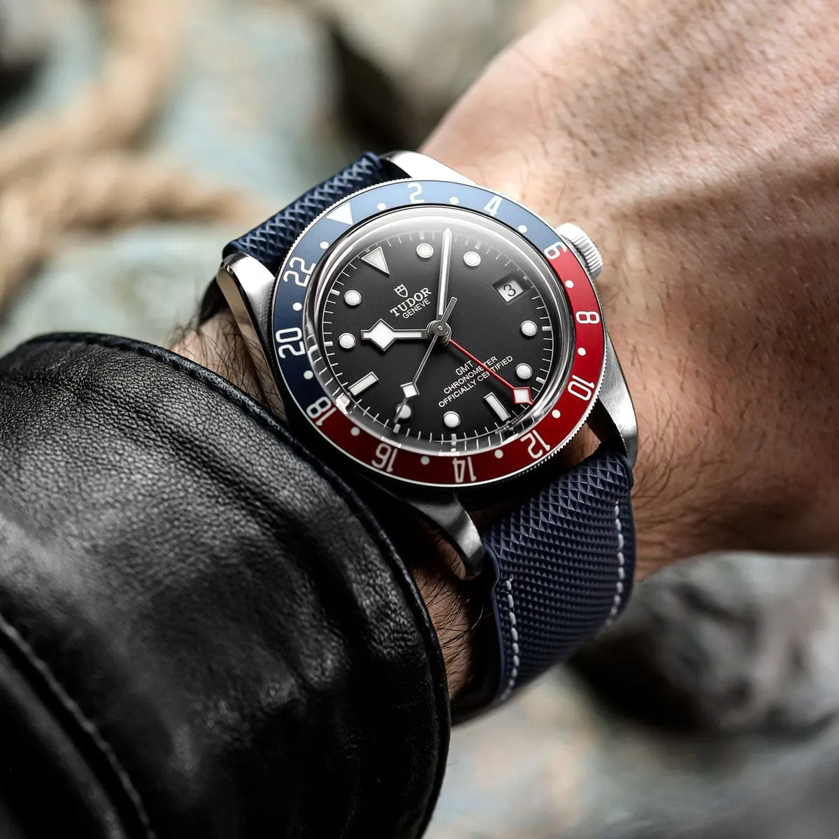 Anvil Fusion FKM Rubber Watch Strap - Black