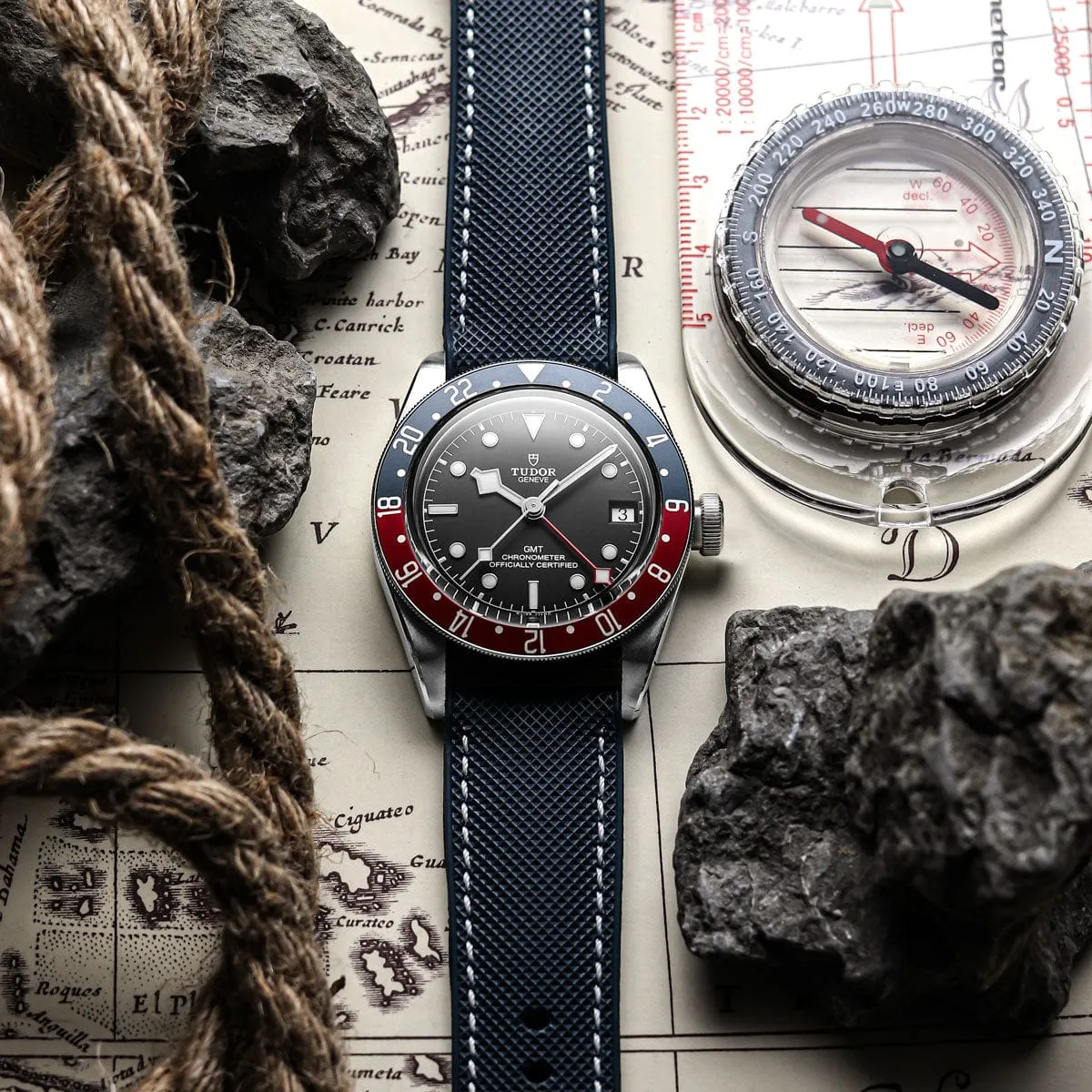 Anvil Fusion FKM Rubber Watch Strap - Black
