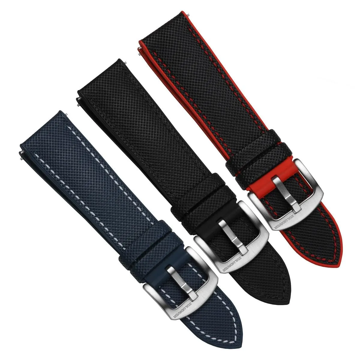 Anvil Fusion FKM Rubber Watch Strap - Black
