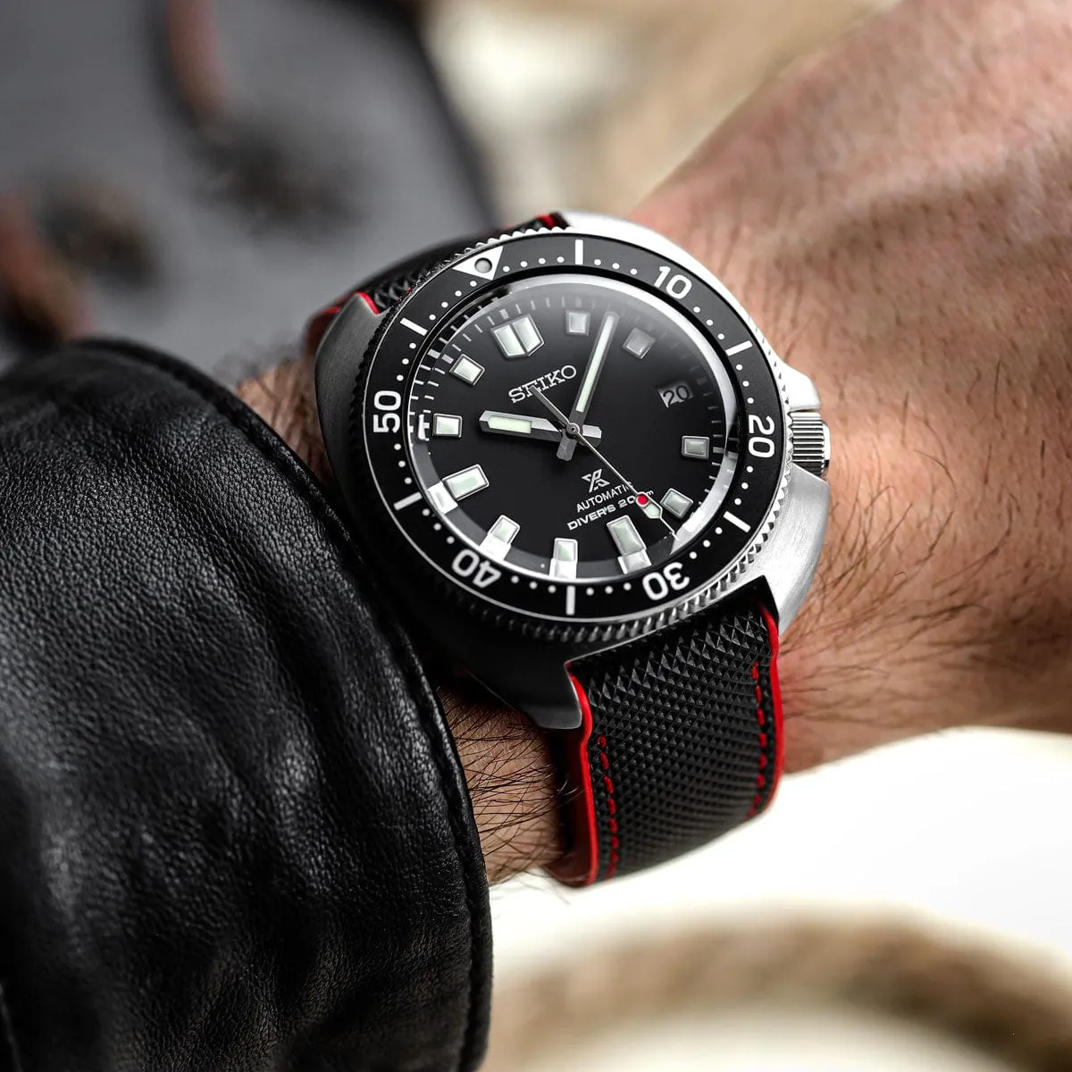 Anvil Fusion FKM Rubber Watch Strap - Black