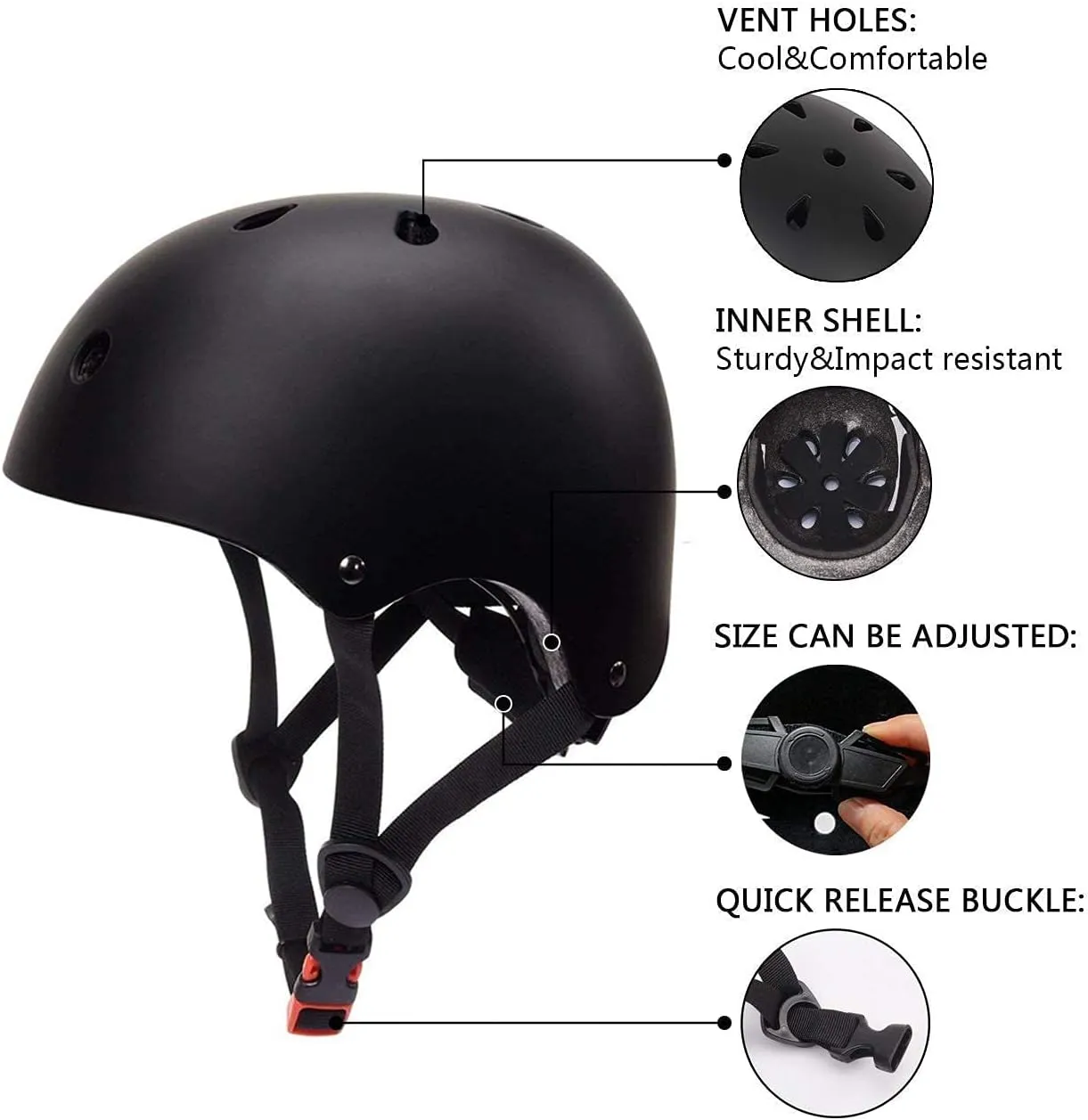 Casque Vlo Enfant Filles Garons 3-13 Ans Rglable Anti-Choc Protection Multi-Sport - Fitnessterapy