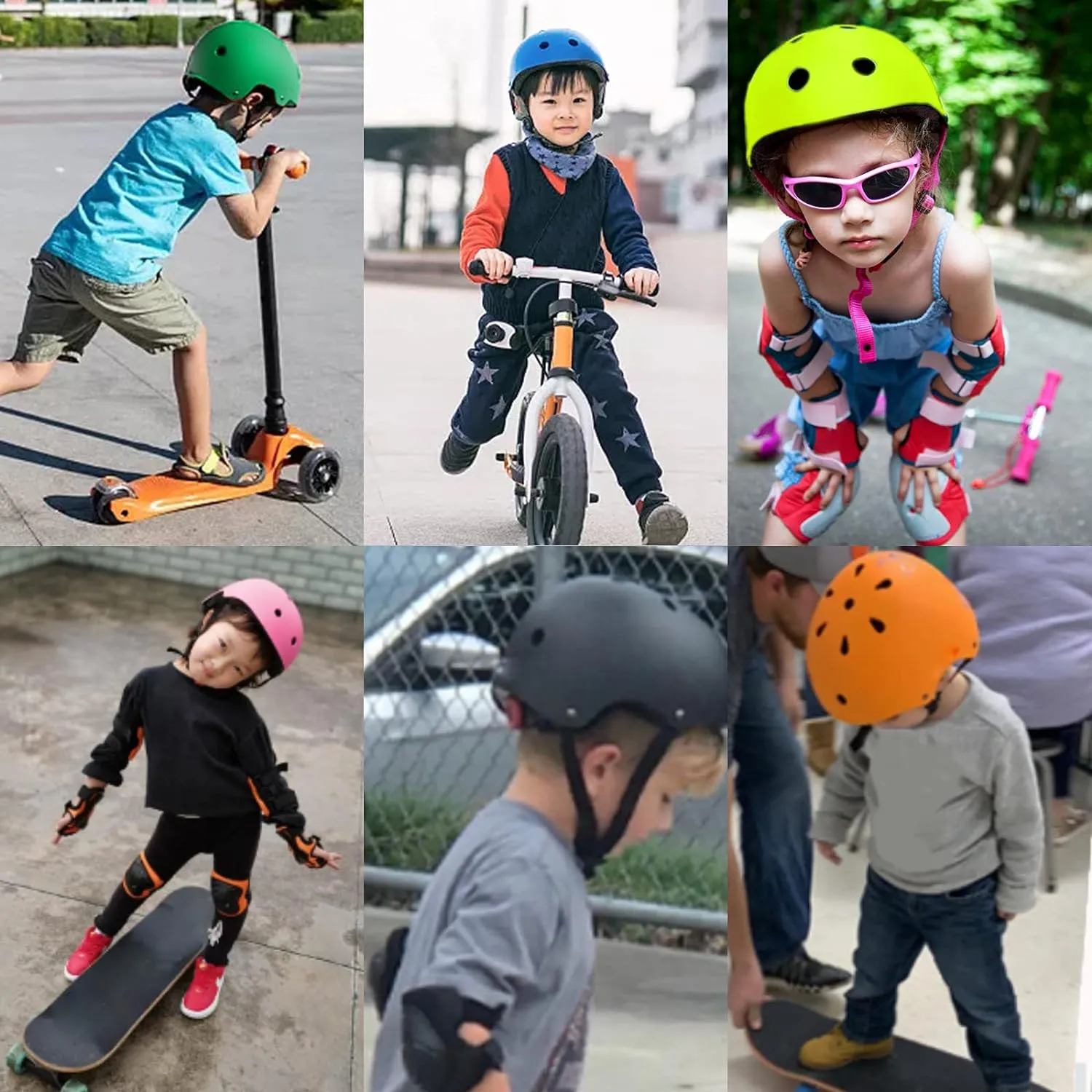 Casque Vlo Enfant Filles Garons 3-13 Ans Rglable Anti-Choc Protection Multi-Sport - Fitnessterapy