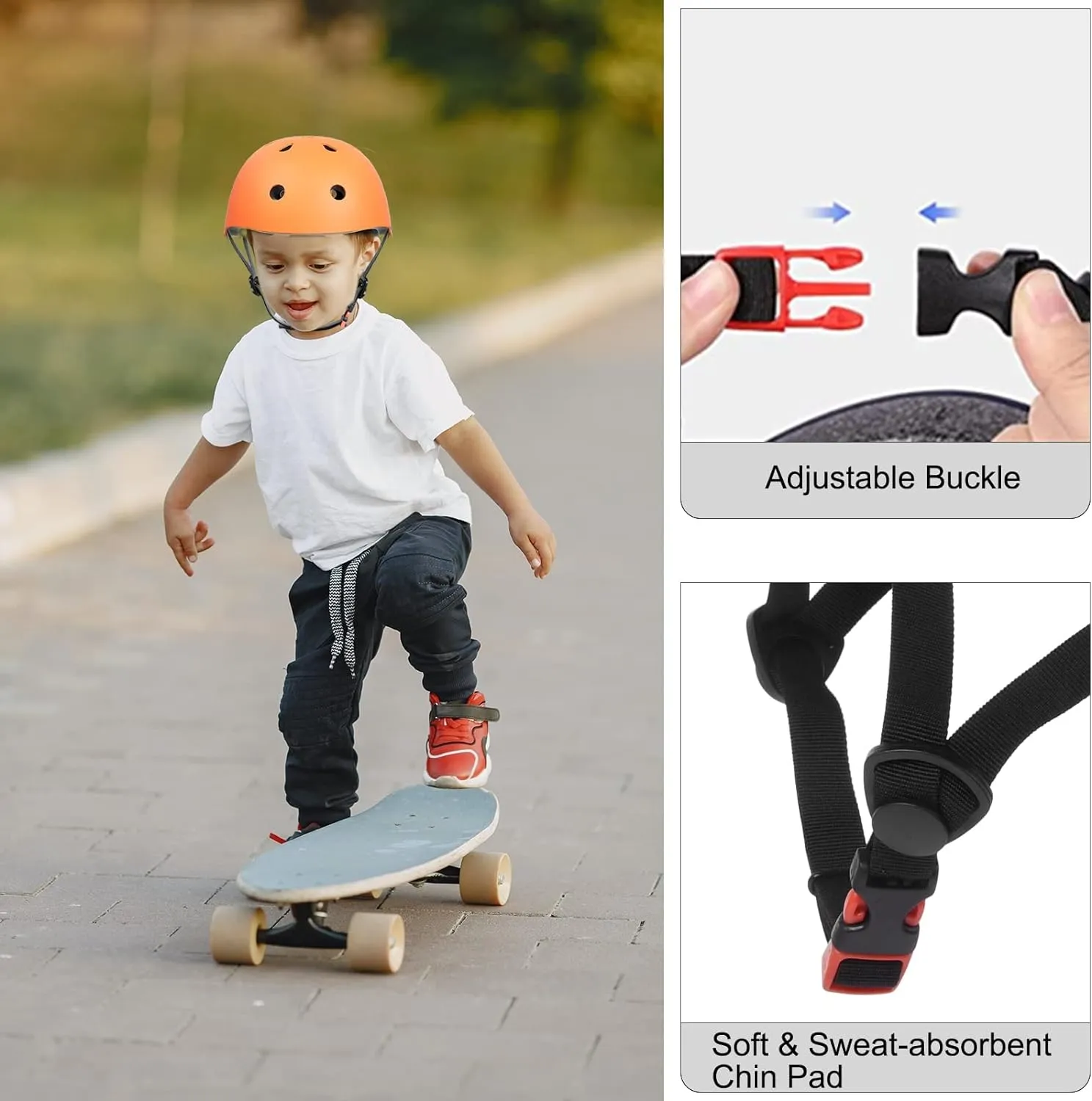 Casque Vlo Enfant Filles Garons 3-13 Ans Rglable Anti-Choc Protection Multi-Sport - Fitnessterapy