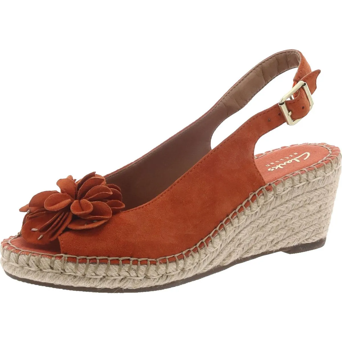 Clarks Womens Petrina Bianca Applique Espadrilles