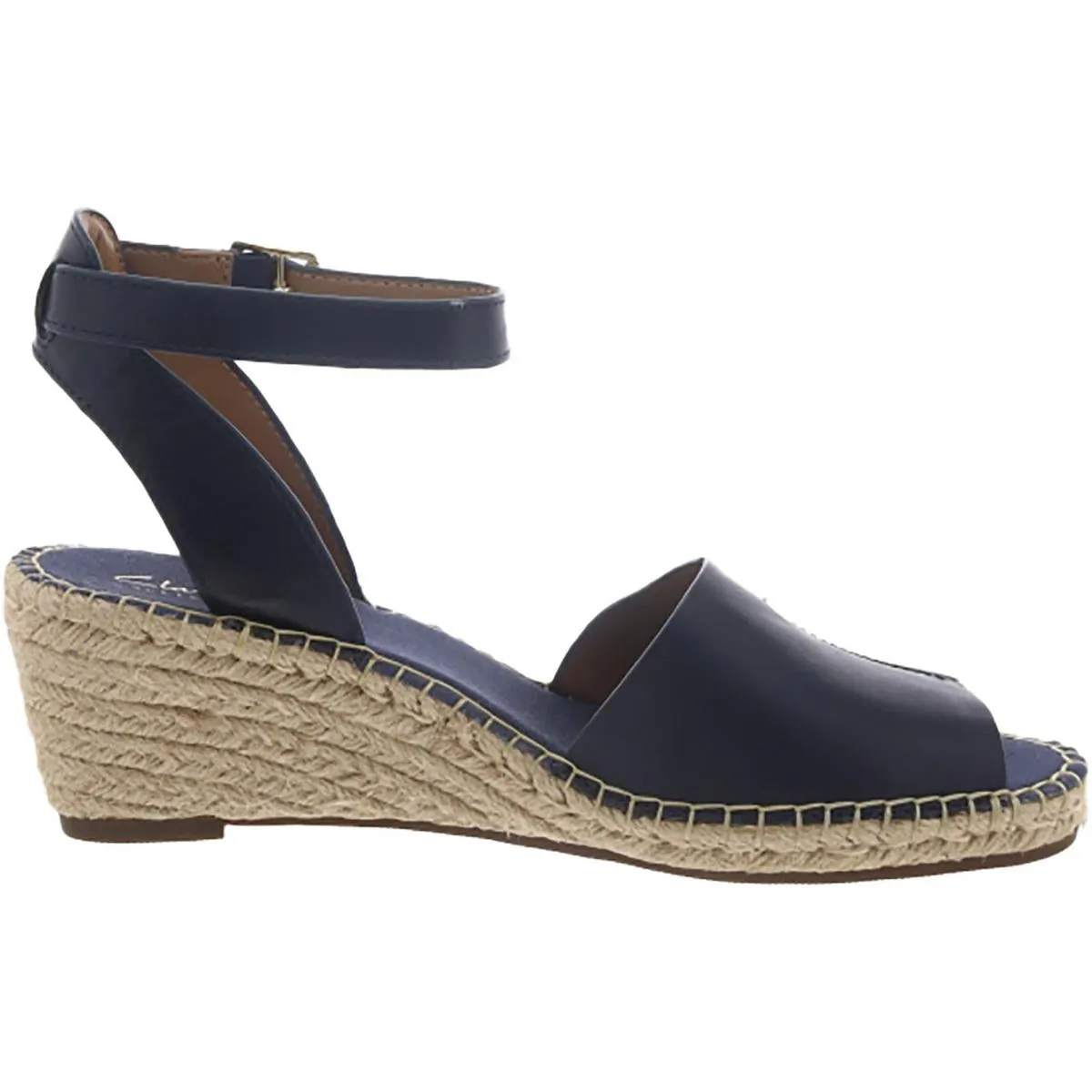Clarks Womens Petrina Selma Leather Sandals Espadrilles
