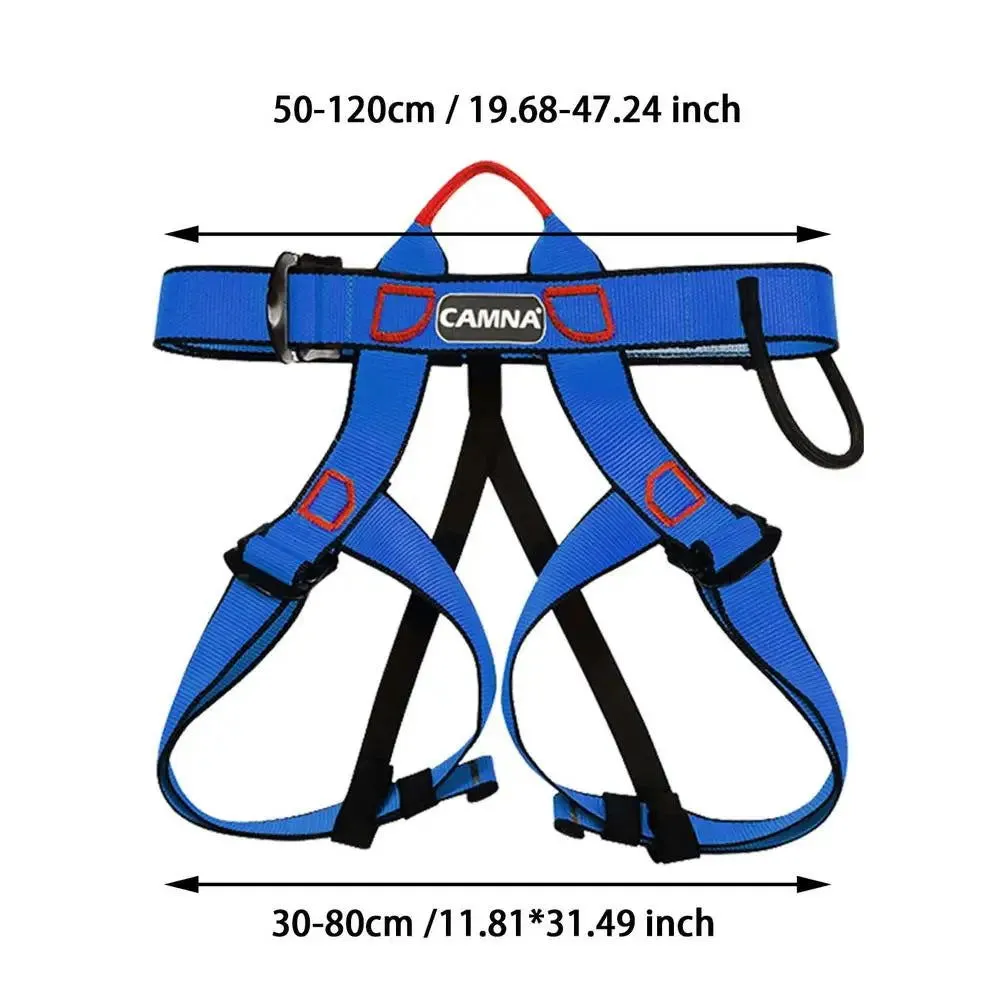 Half Body Climbing Harness Waist Safety Harness for Mountaineering Rock Climbing Thickened Wide Rappelling Tree Climbing Strap