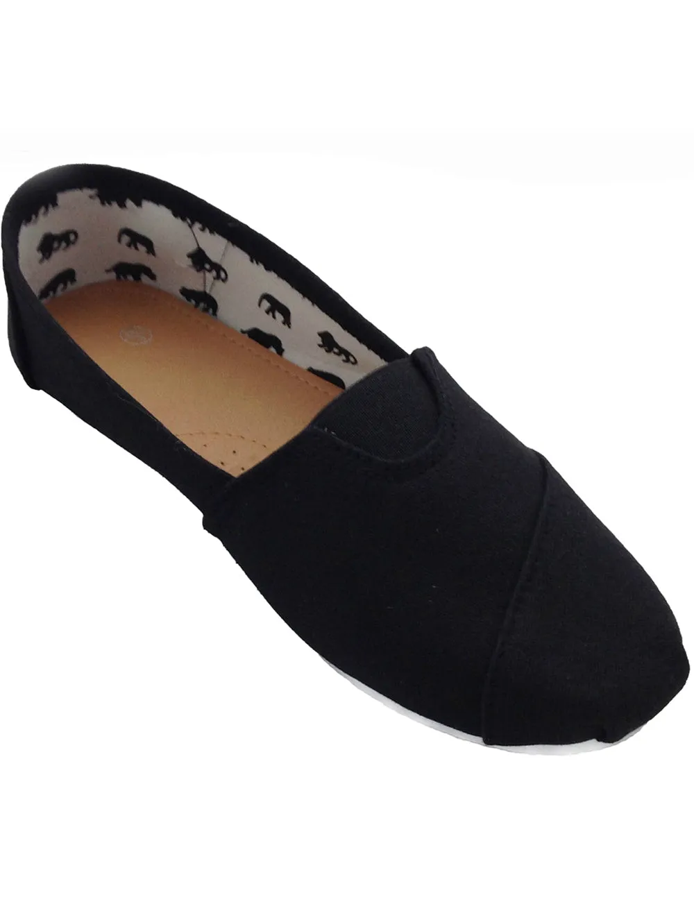 Ladies canvas espadrilles in black