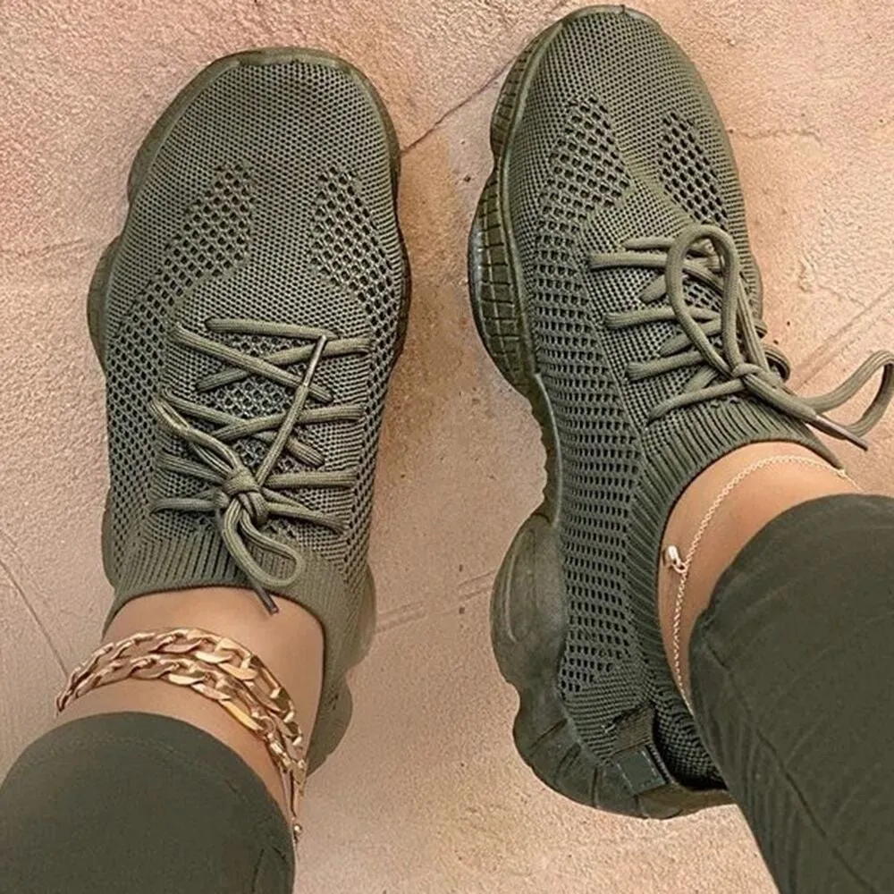 Ladies Lace Up Vulcanized Shoes C