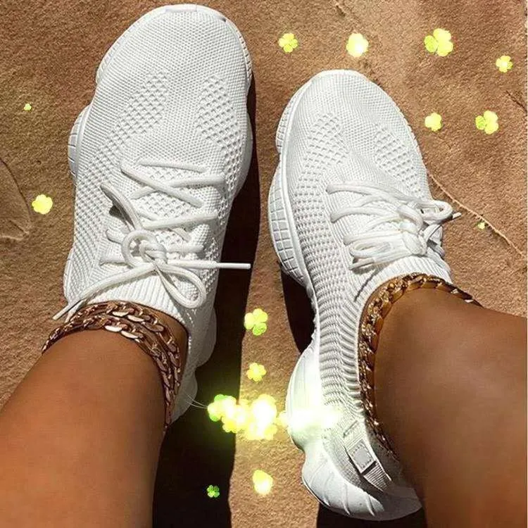 Ladies Lace Up Vulcanized Shoes C