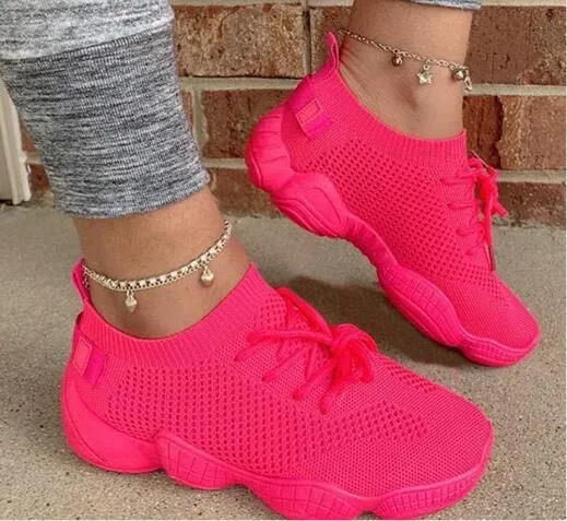 Ladies Lace Up Vulcanized Shoes C
