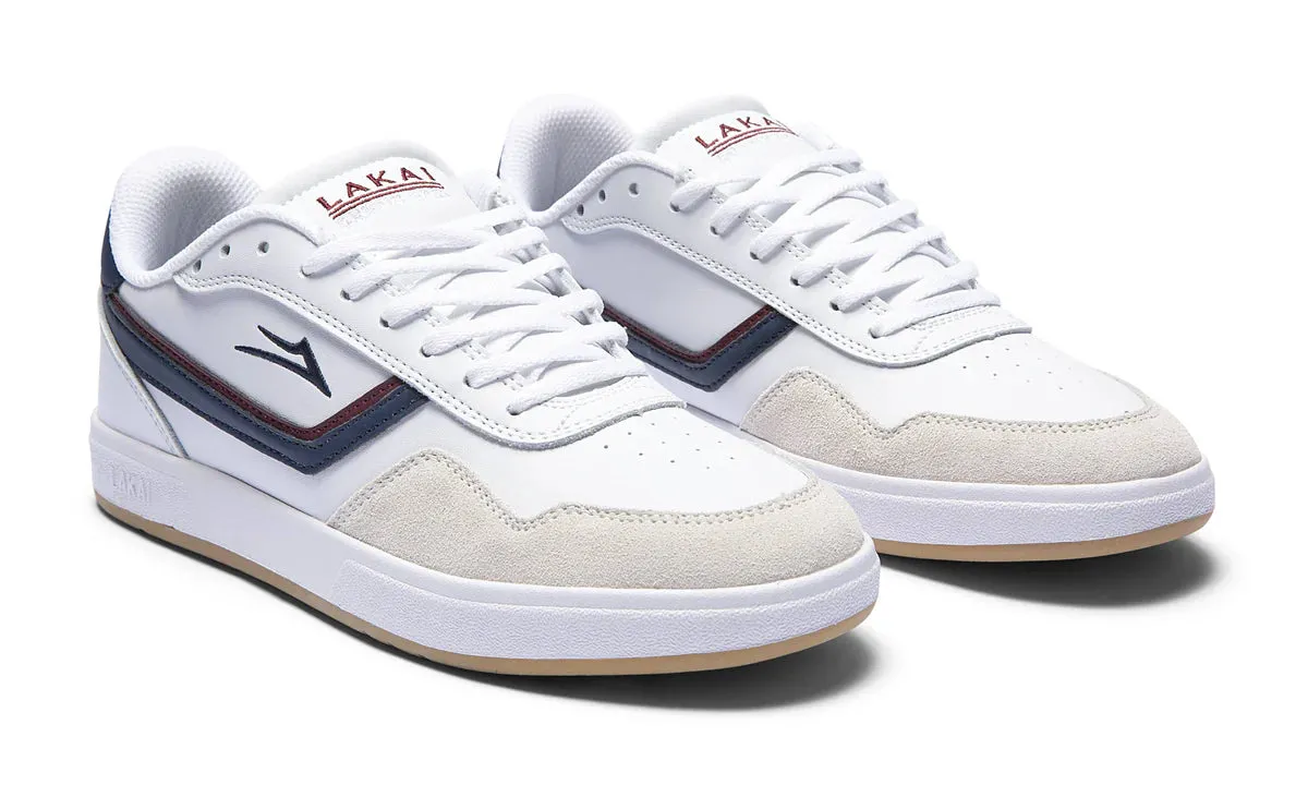 Lakai Terrace Griffin Gass Pro Shoe - White / Navy Suede