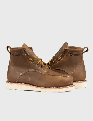 MAINE MOC STEEL TOE BOOT 6" - NATURAL WEDGE SOLE - GRADED QUALITY