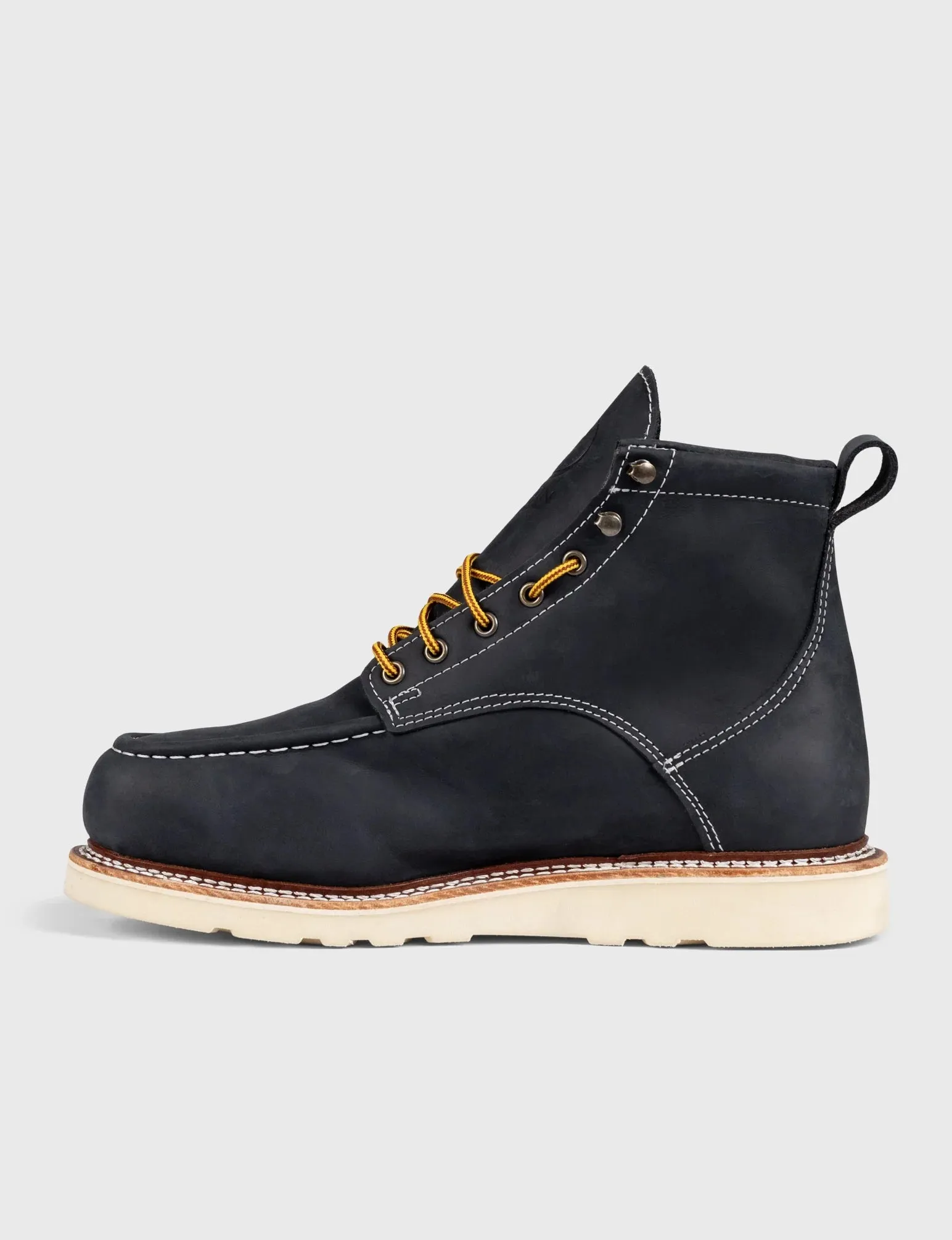 MAINE MOC STEEL TOE BOOT 6" - NATURAL WEDGE SOLE - GRADED QUALITY