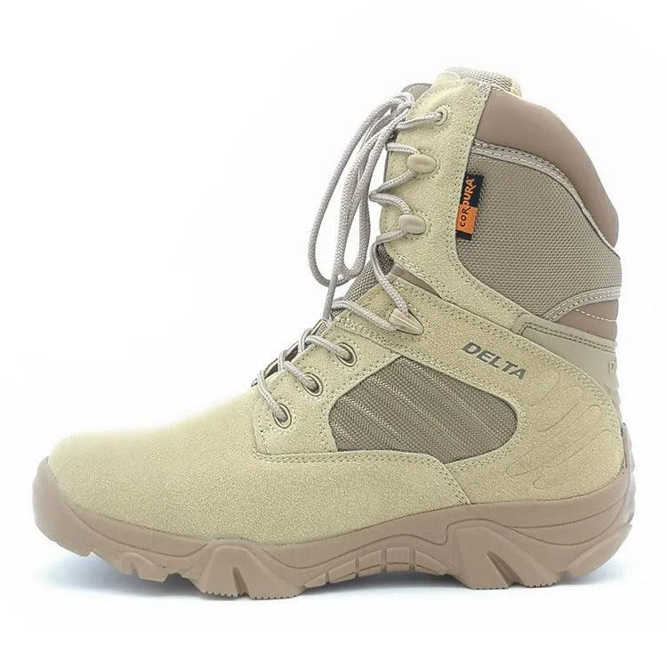 Men's Leather Suede Delta Military Boots