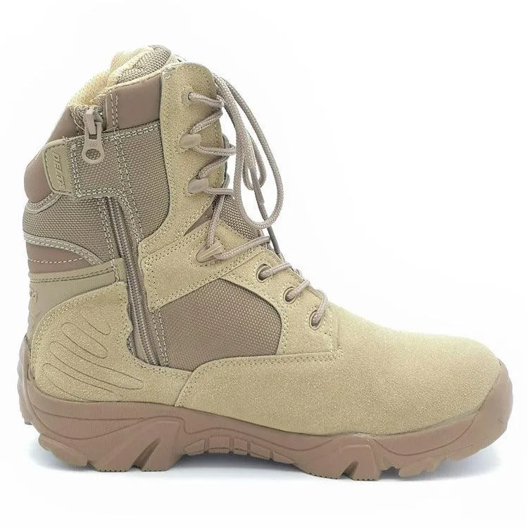 Men's Leather Suede Delta Military Boots
