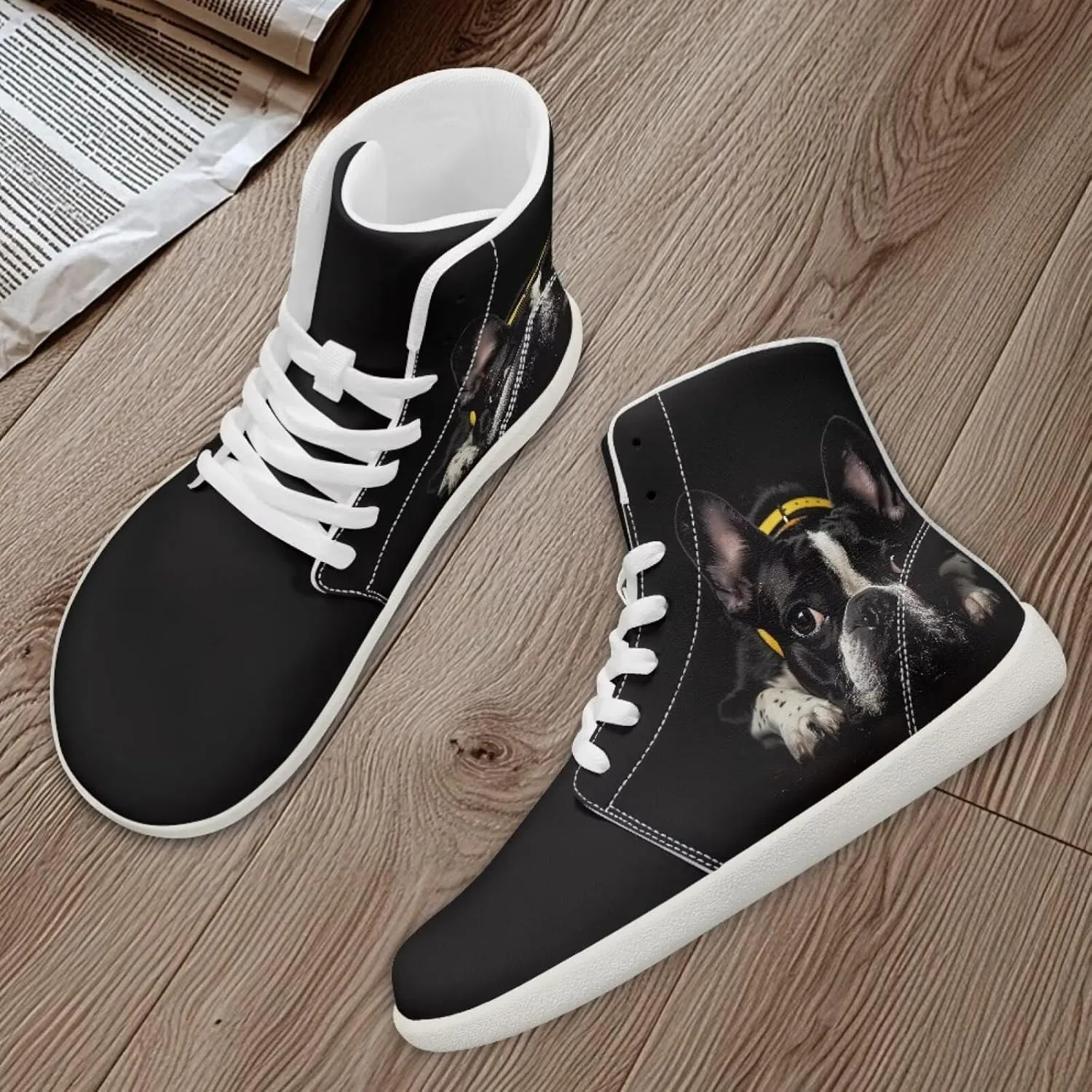 Men's Sneakers Animals Print Women Barefoot Shoes Hightop Sneakers Wide Toe Anti Slip Work Sneaker Minimalist Zero Drop Sole Shoes