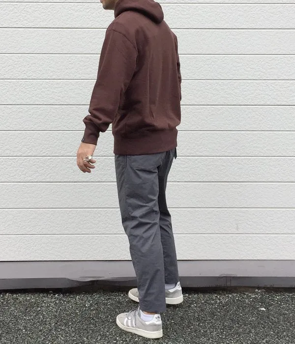 MHL./19AW LIGHT LOOPBACK COTTON HOODIE MENS (BROWN)