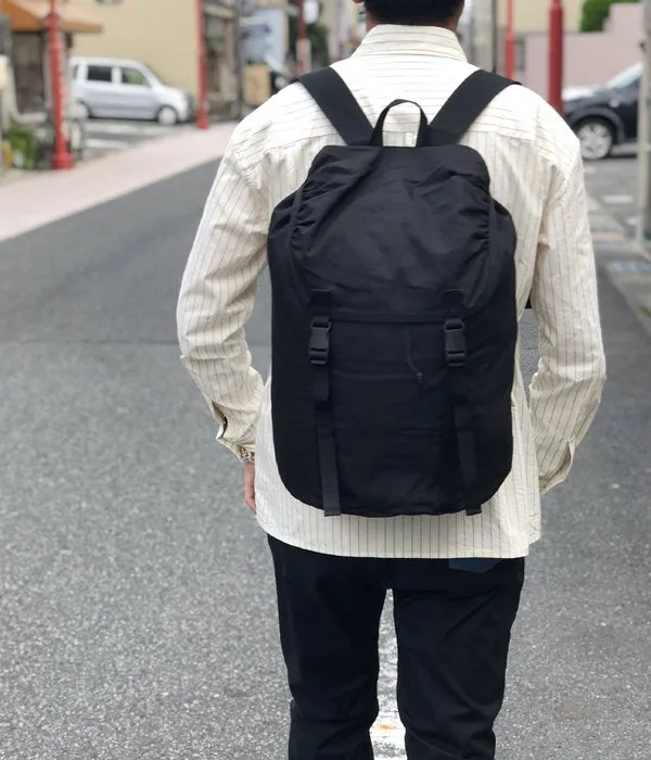 MHL./COTTON NYLON OXFORD BACK PACK (BLACK)