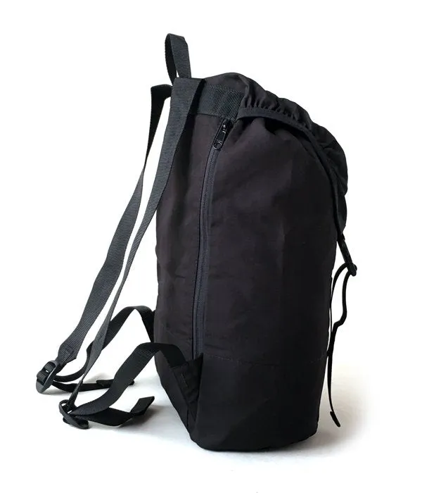 MHL./COTTON NYLON OXFORD BACK PACK (BLACK)