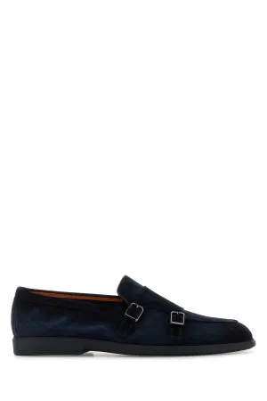 Midnight blue suede Pura loafers