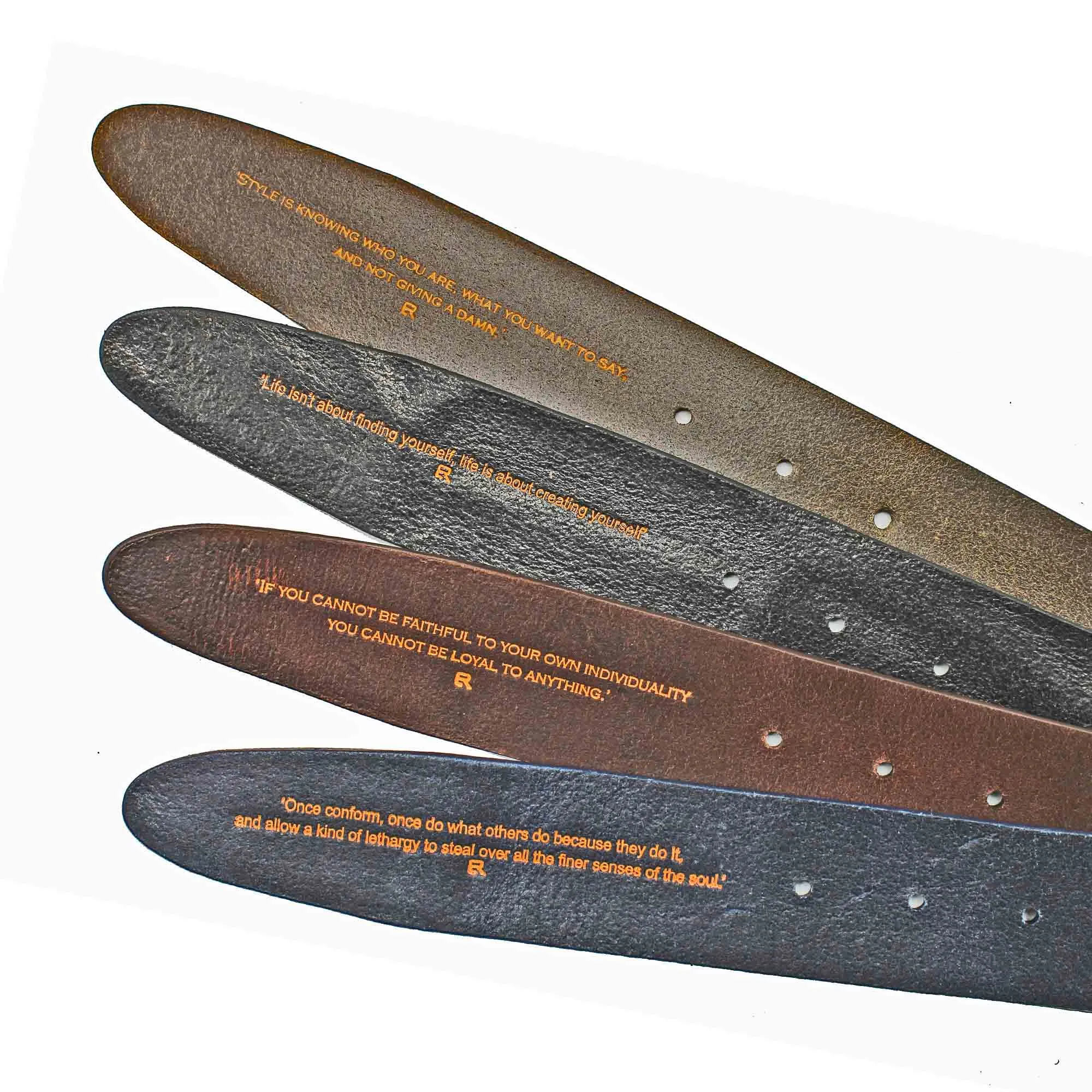 Navy Grant Perforated Aspen Suede Double Lizard Belt