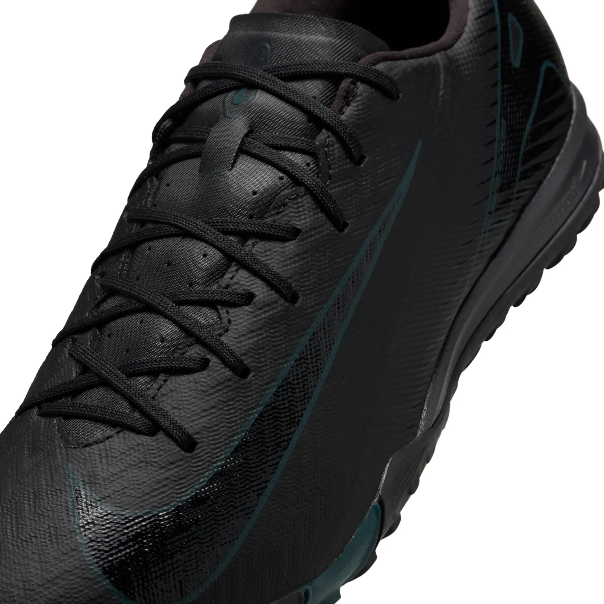 Nike Mercurial Vapor 15 Academy TF Turf Soccer Shoes - Black/Black-Deep Jungle