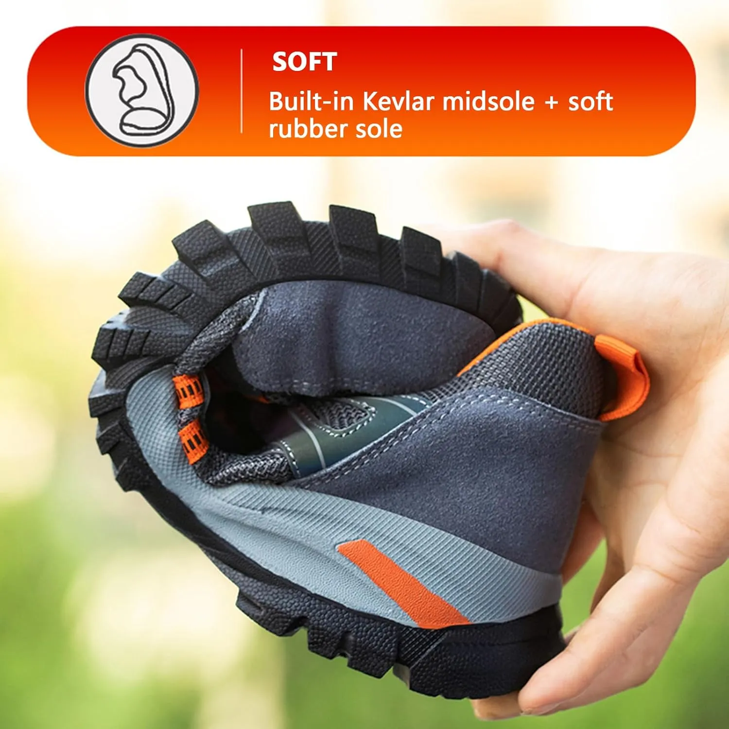 Safety Shoes Steel Toe Cap Shoes for Men Lightweight Work Boots Non Slip Construction Puncture Proof Shoes