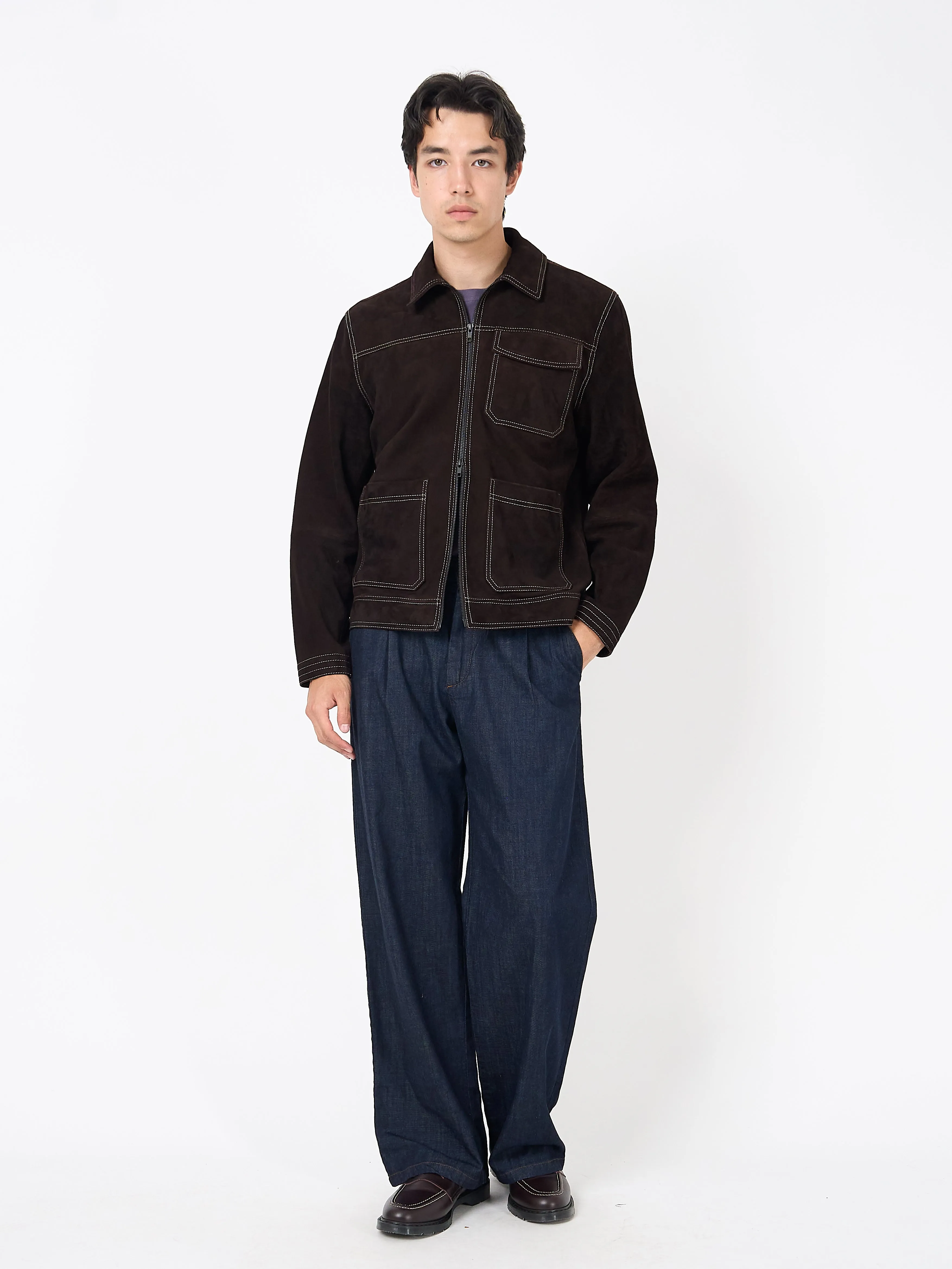 Suede Hardwick Jacket Suede Chocolate Brown