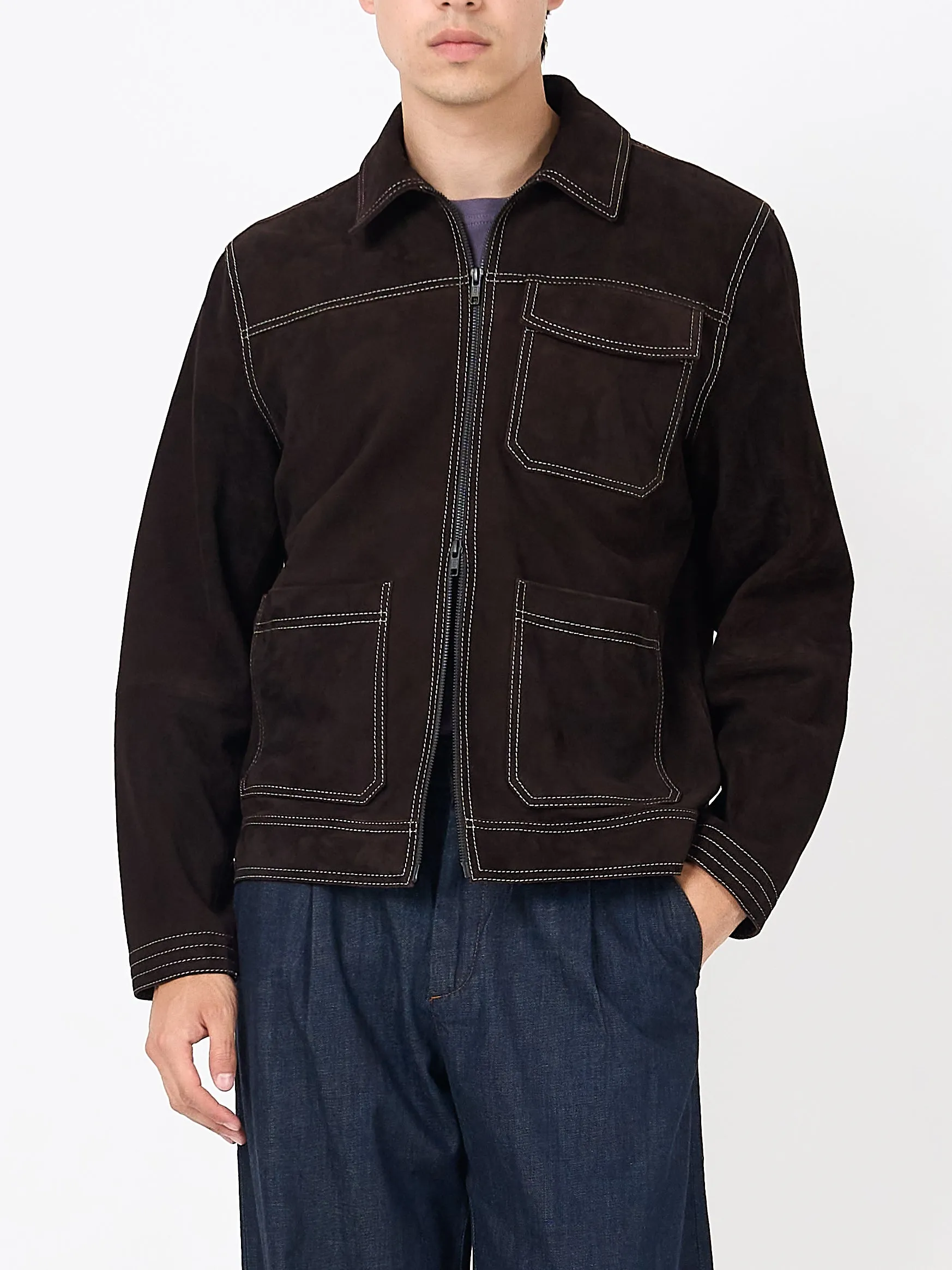 Suede Hardwick Jacket Suede Chocolate Brown