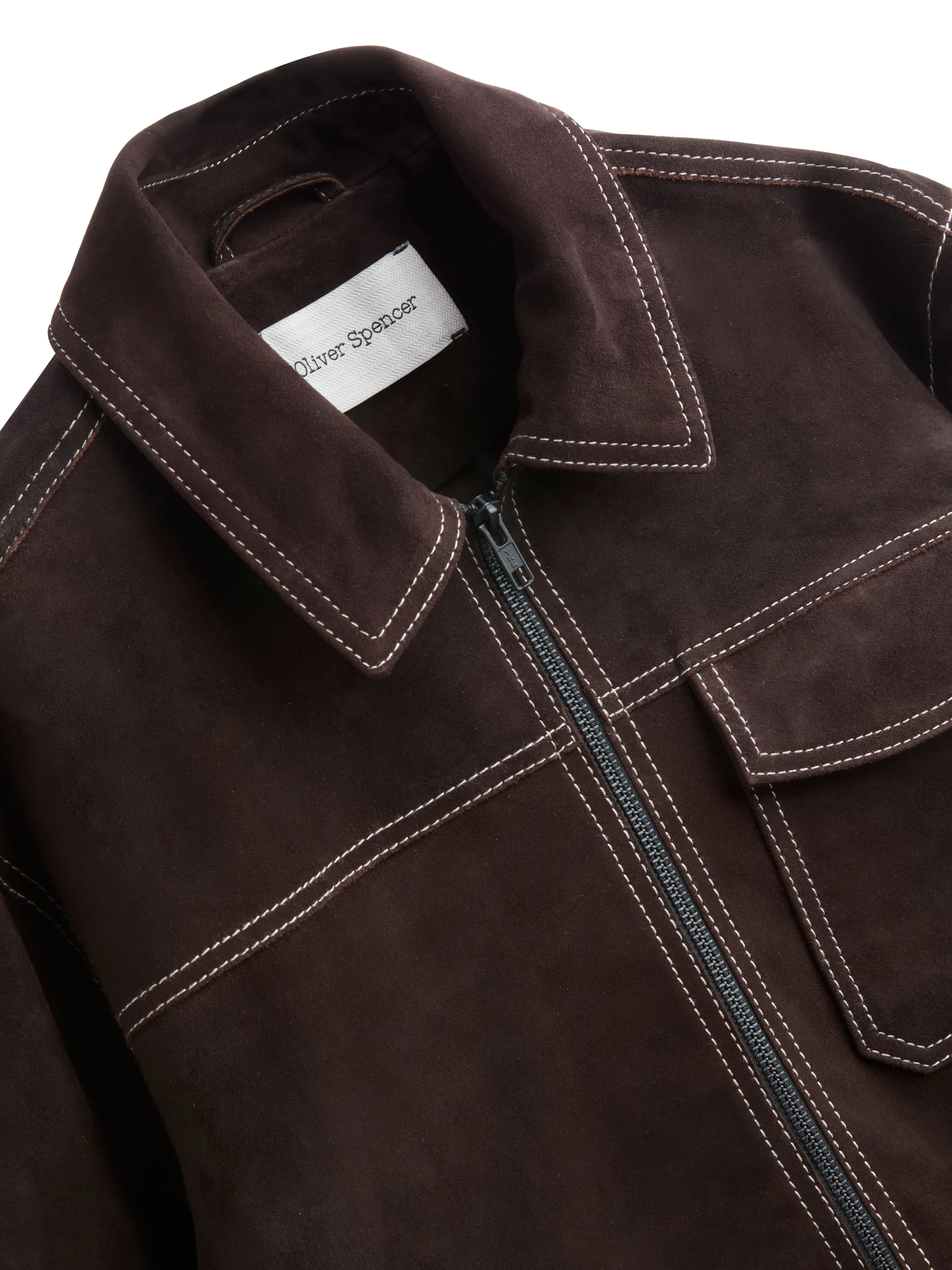 Suede Hardwick Jacket Suede Chocolate Brown