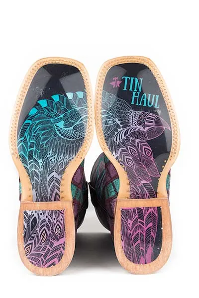 Tin Haul Ladies Chevron Boots Eagle Sole Style 14-021-0007-1280