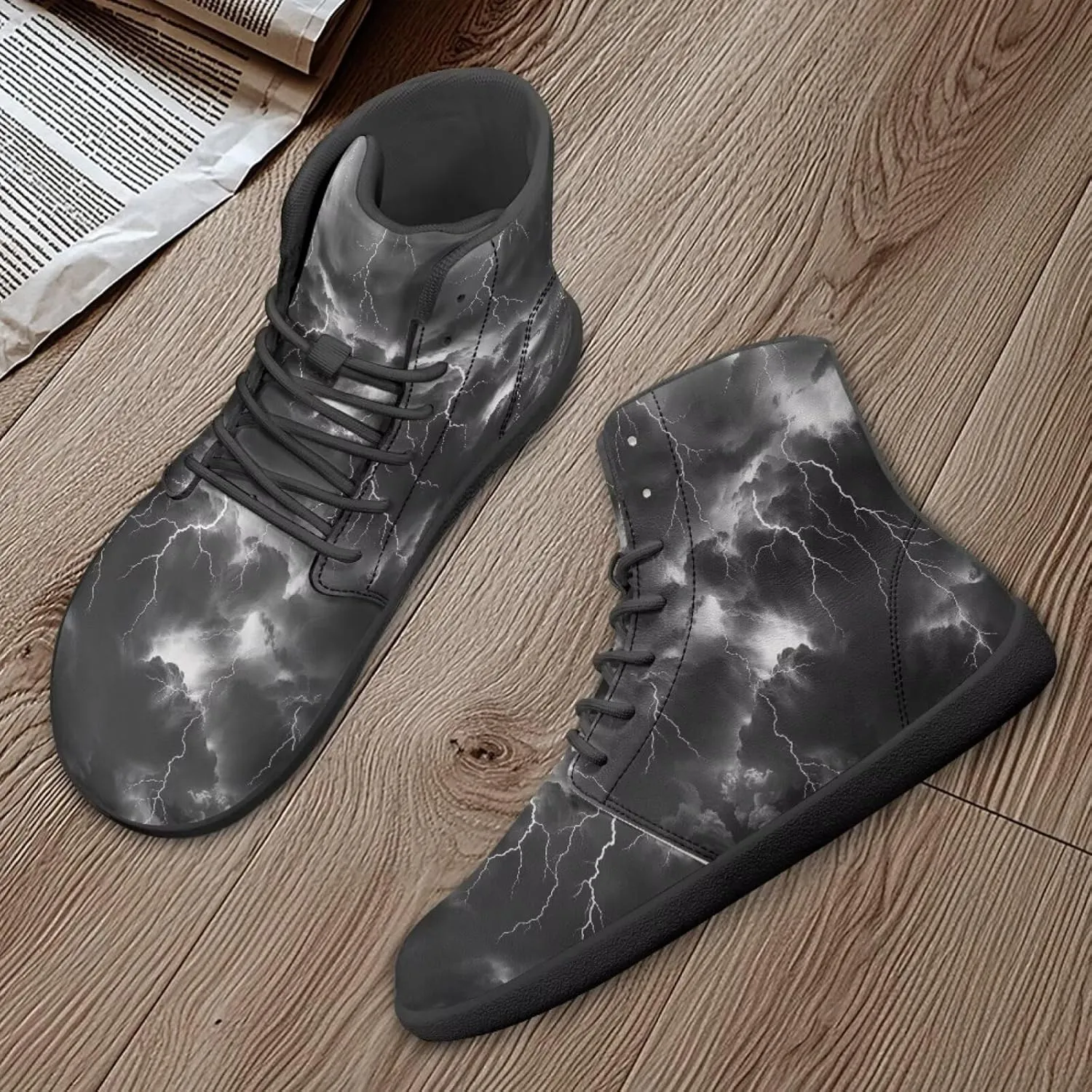 Unisex Womens Mens High Top Business Shoes Lace Up Running Athletic Sneakers Casual Walking Shoe