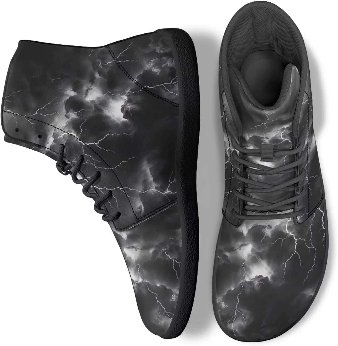 Unisex Womens Mens High Top Business Shoes Lace Up Running Athletic Sneakers Casual Walking Shoe