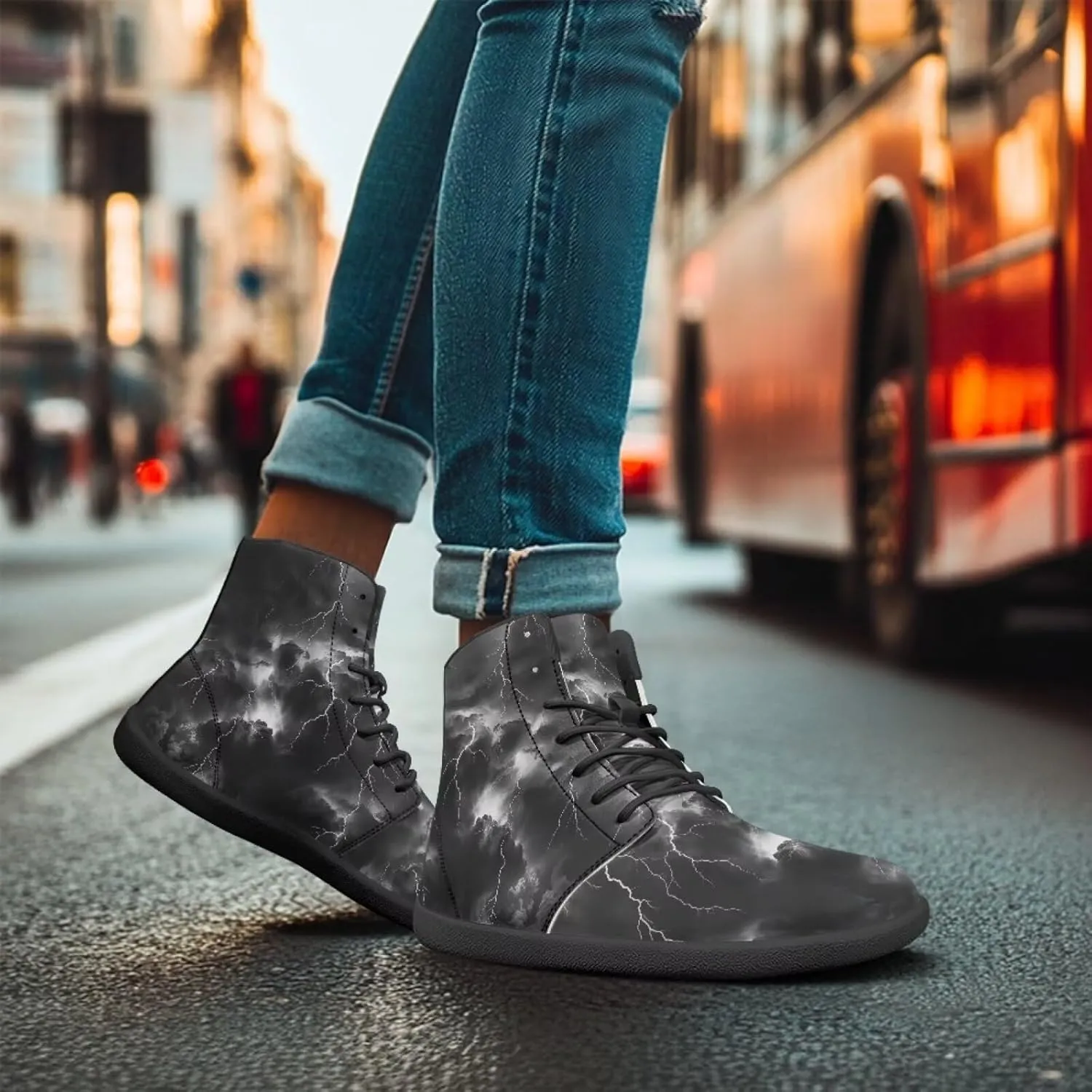 Unisex Womens Mens High Top Business Shoes Lace Up Running Athletic Sneakers Casual Walking Shoe