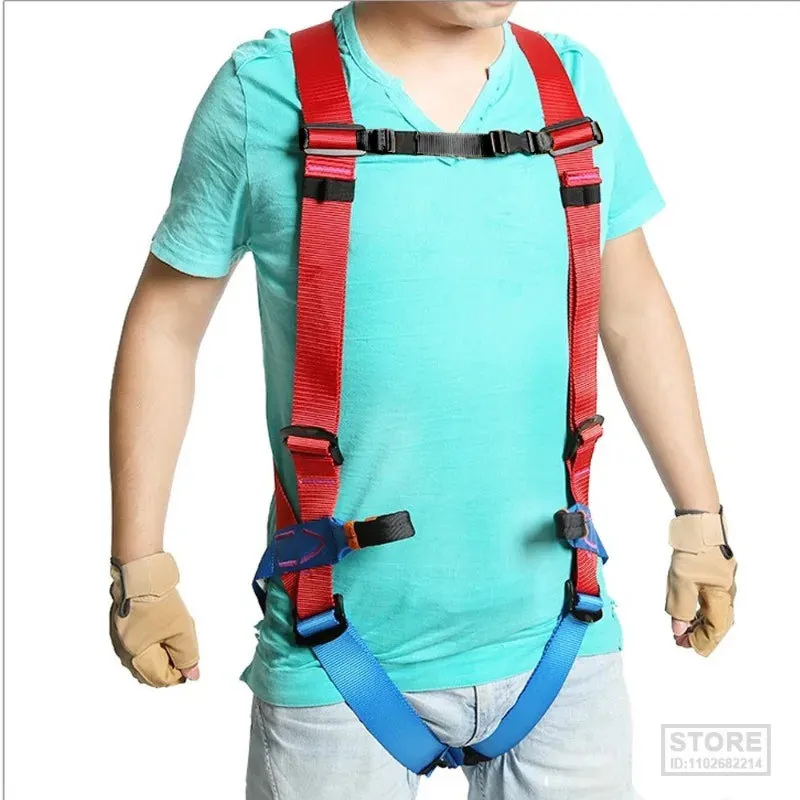 XINDA Professional Outdoor Rock Climbing Harness High Altitude Full Body Safety Belt for Mountaineering Survival Kit Equipment